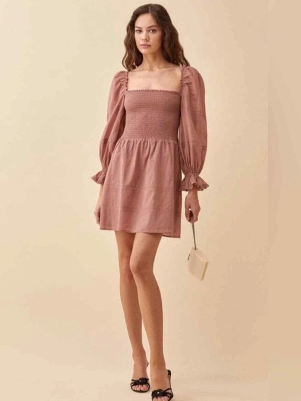 Reformation Dunes Dress in Praline Size 6